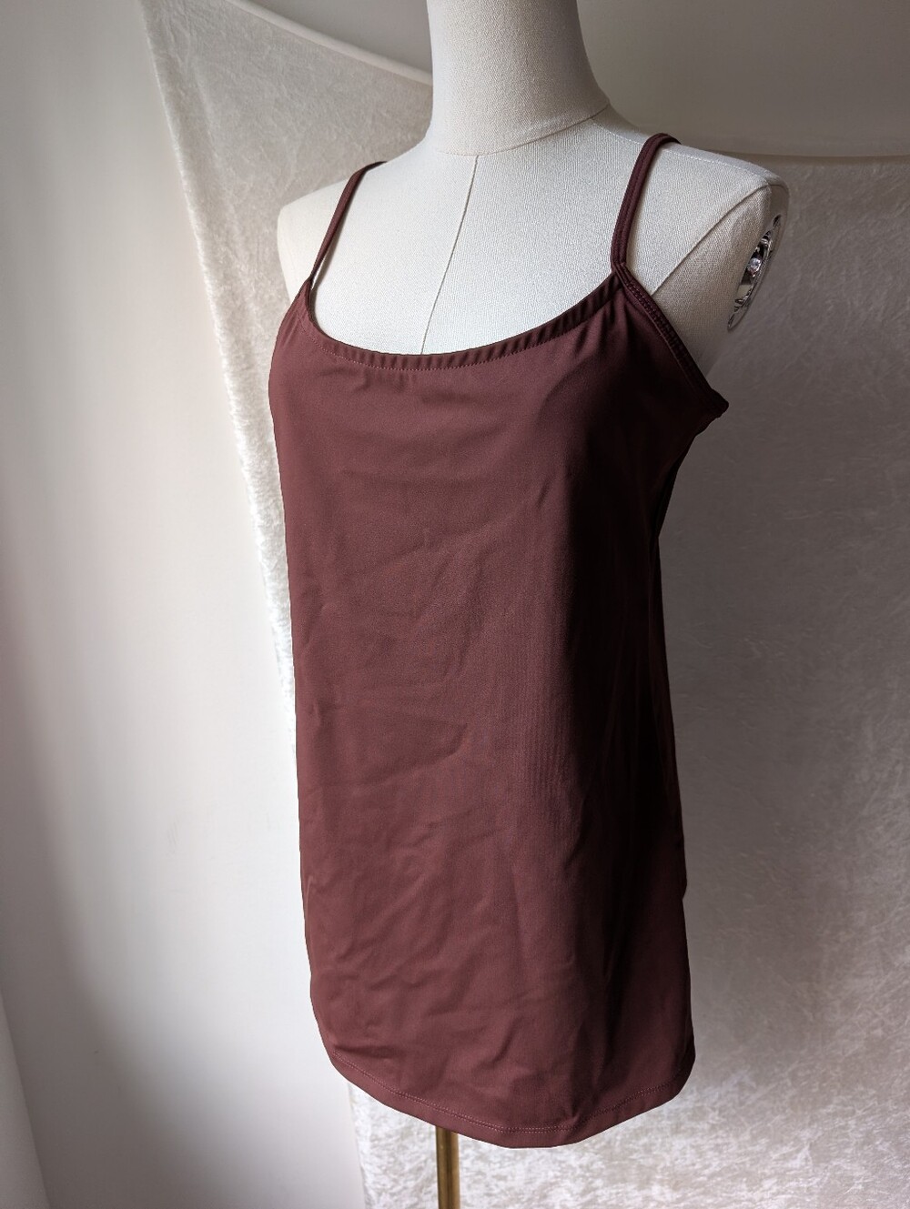 Torrid Nylon Stretchy Chocolate Brown Tank Top Camisole Undershirt